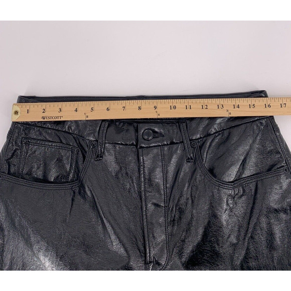 Good American GOOD CLASSIC TEXTURED VINYL PANTS Black 12/31 - Picture 10 of 15